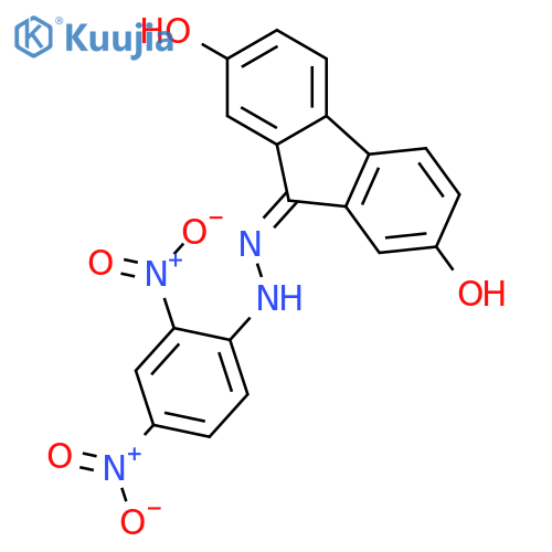 9H-Fluoren-9-one, 2,7-dihydroxy-, (2,4-dinitrophenyl)hydrazone structure