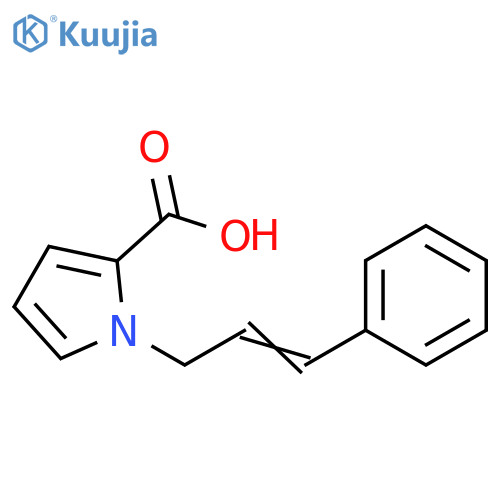 1-[(2E)-3-phenylprop-2-en-1-yl]-1H-pyrrole-2-carboxylic acid structure