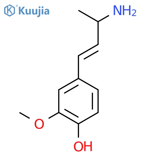 4-(3-aminobut-1-en-1-yl)-2-methoxyphenol structure