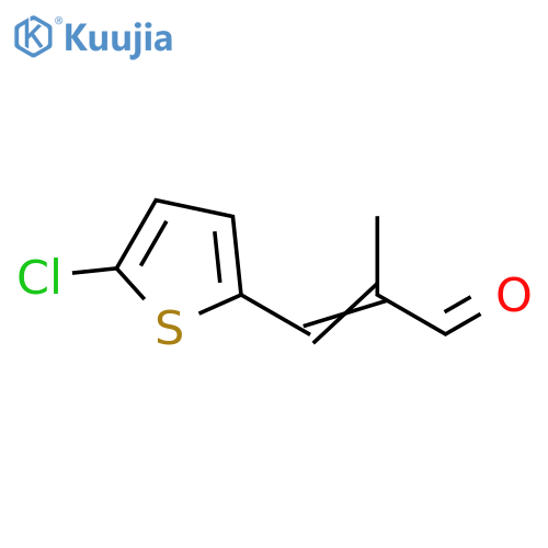 3-(5-chlorothiophen-2-yl)-2-methylprop-2-enal structure