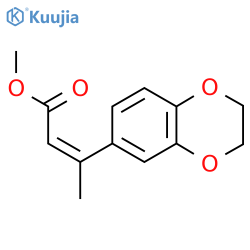 methyl (2Z)-3-(2,3-dihydro-1,4-benzodioxin-6-yl)but-2-enoate structure
