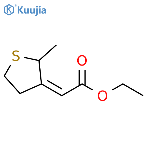 ethyl 2-(2-methylthiolan-3-ylidene)acetate structure