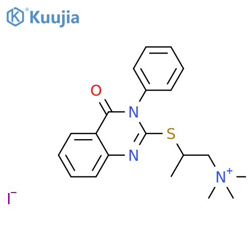 1-Propanaminium,2-[(3,4-dihydro-4-oxo-3-phenyl-2-quinazolinyl)thio]-N,N,N-trimethyl-, iodide(1:1) structure