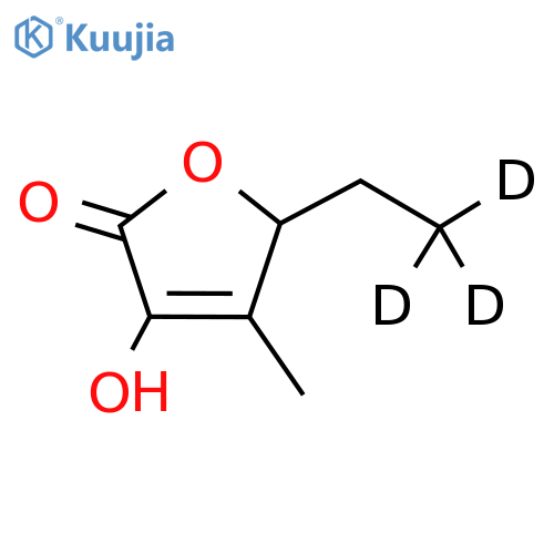 5-Ethyl-3-hydroxy-4-methyl-2(5H)-furanone-d3 structure