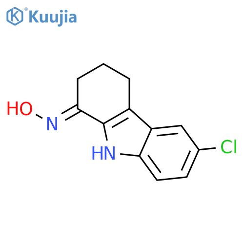 1H-Carbazol-1-one, 6-chloro-2,3,4,9-tetrahydro-, oxime structure