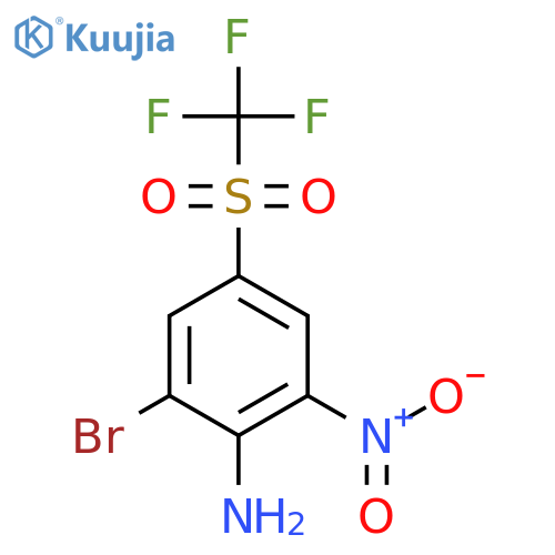 2-Bromo-6-nitro-4-[(trifluoromethyl)sulphonyl]aniline structure