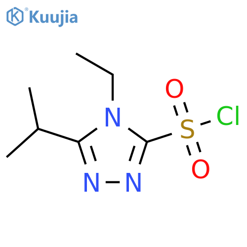 4-ethyl-5-(propan-2-yl)-4H-1,2,4-triazole-3-sulfonyl chloride structure