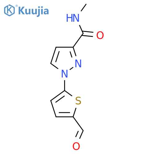 1-(5-formylthiophen-2-yl)-N-methyl-1H-pyrazole-3-carboxamide structure