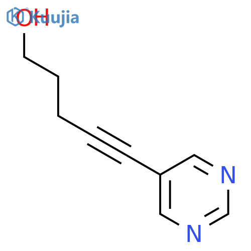 5-(Pyrimidin-5-yl)pent-4-yn-1-ol structure