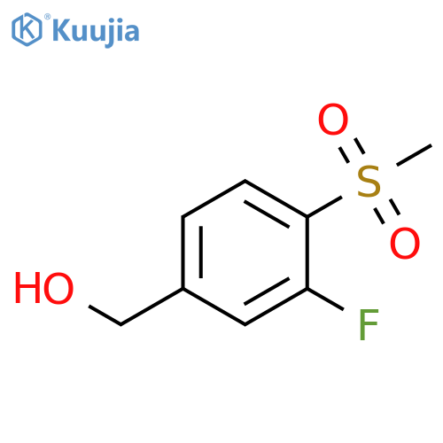 3-Fluoro-4-(methylsulphonyl)benzyl alcohol structure