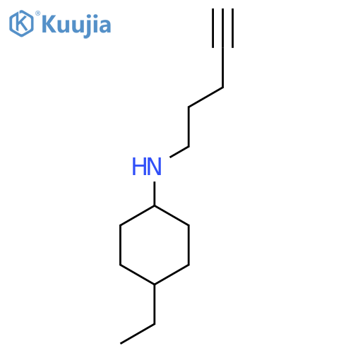 4-ethyl-N-(pent-4-yn-1-yl)cyclohexan-1-amine structure
