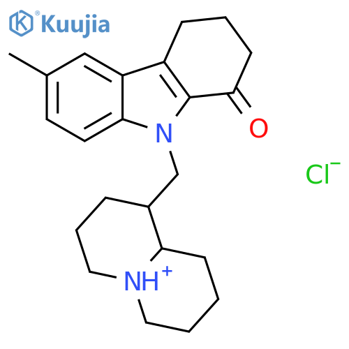 1H-Carbazol-1-one,2,3,4,9-tetrahydro-6-methyl-9-[(octahydro-2H-quinolizin-1-yl)methyl]-,hydrochloride (1:1) structure