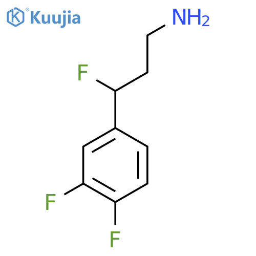 3-(3,4-difluorophenyl)-3-fluoropropan-1-amine structure