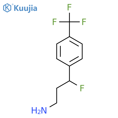 3-fluoro-3-4-(trifluoromethyl)phenylpropan-1-amine structure