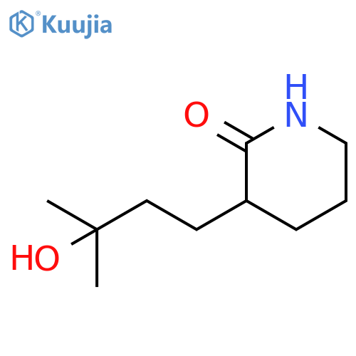 2-Piperidinone, 3-(3-hydroxy-3-methylbutyl)- structure