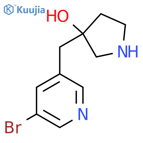 3-(5-bromopyridin-3-yl)methylpyrrolidin-3-ol structure