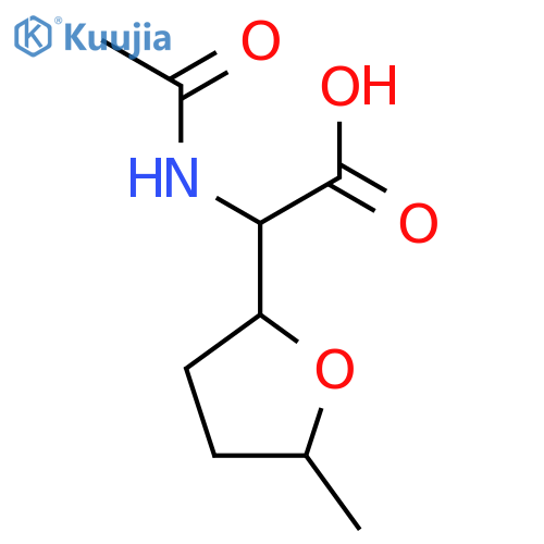 2-Acetamido-2-(5-methyloxolan-2-yl)acetic acid structure