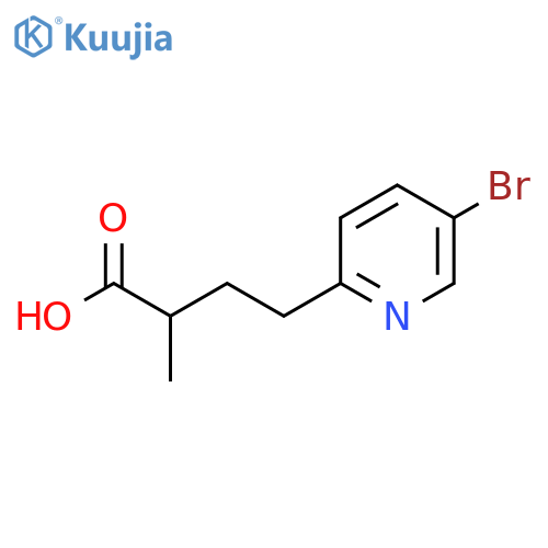 4-(5-bromopyridin-2-yl)-2-methylbutanoic acid structure