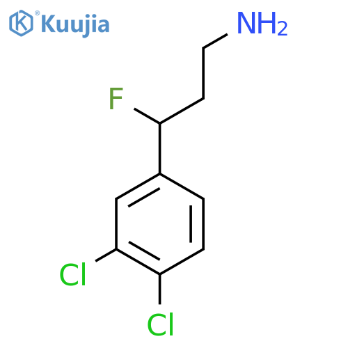 3-(3,4-dichlorophenyl)-3-fluoropropan-1-amine structure