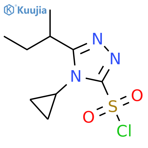 4H-1,2,4-Triazole-3-sulfonyl chloride, 4-cyclopropyl-5-(1-methylpropyl)- structure