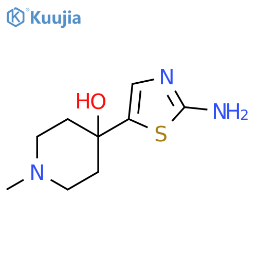 4-(2-amino-1,3-thiazol-5-yl)-1-methylpiperidin-4-ol structure