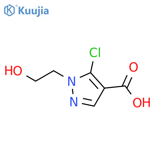 5-chloro-1-(2-hydroxyethyl)-1H-pyrazole-4-carboxylic Acid structure