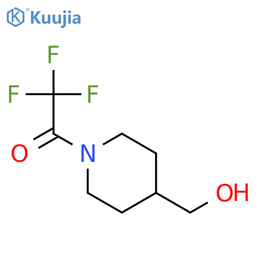 2,2,2-trifluoro-1-[4-(hydroxymethyl)piperidin-1-yl]ethan-1-one structure
