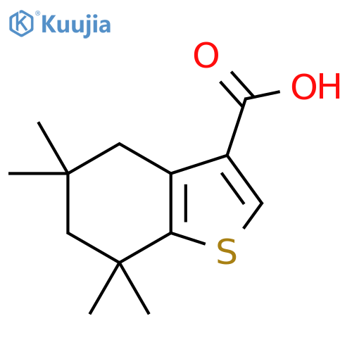 5,5,7,7-tetramethyl-4,5,6,7-tetrahydro-1-benzothiophene-3-carboxylic acid structure