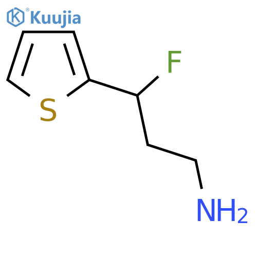 3-fluoro-3-(thiophen-2-yl)propan-1-amine structure