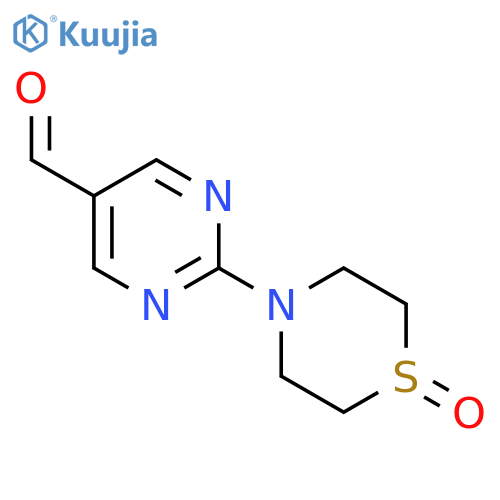 2-(1-Oxo-1lambda4-thiomorpholin-4-yl)pyrimidine-5-carbaldehyde structure