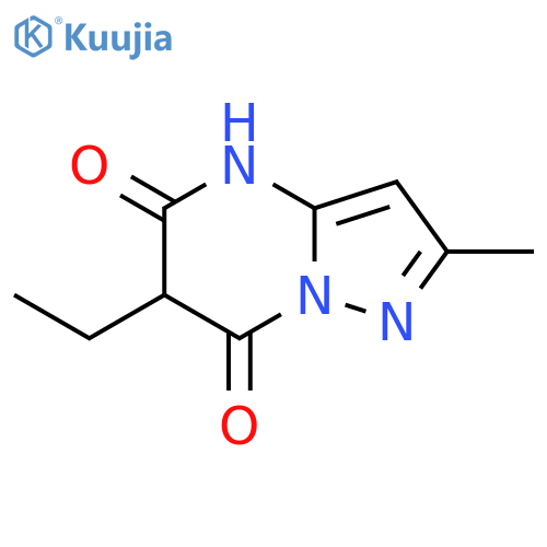 6-ethyl-2-methyl-4H,5H,6H,7H-pyrazolo1,5-apyrimidine-5,7-dione structure