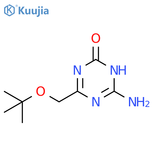 1,3,5-Triazin-2(1H)-one, 6-amino-4-[(1,1-dimethylethoxy)methyl]- structure