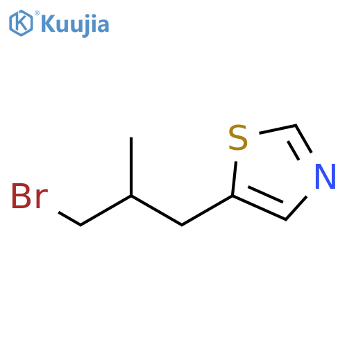 Thiazole, 5-(3-bromo-2-methylpropyl)- structure
