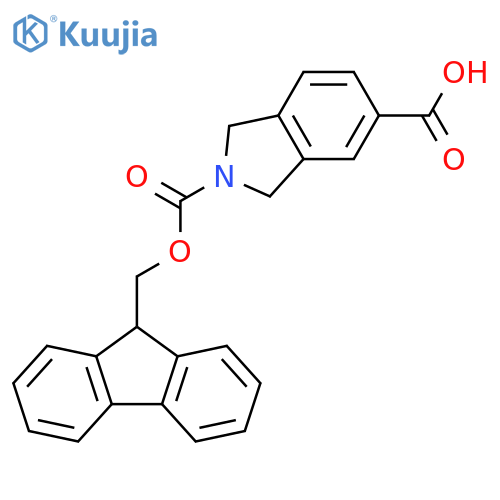2-{(9H-fluoren-9-yl)methoxycarbonyl}-2,3-dihydro-1H-isoindole-5-carboxylic acid structure