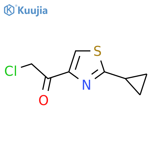 2-chloro-1-(2-cyclopropyl-1,3-thiazol-4-yl)ethan-1-one structure