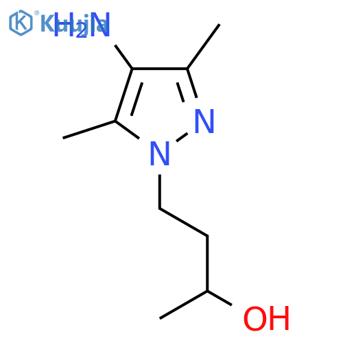 4-(4-Amino-3,5-dimethyl-1h-pyrazol-1-yl)butan-2-ol structure