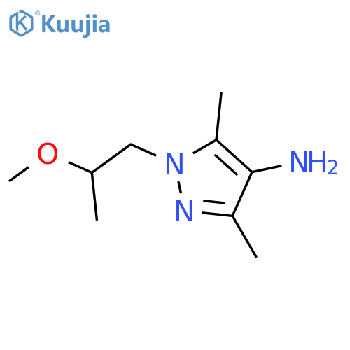 1-(2-Methoxypropyl)-3,5-dimethyl-1h-pyrazol-4-amine structure