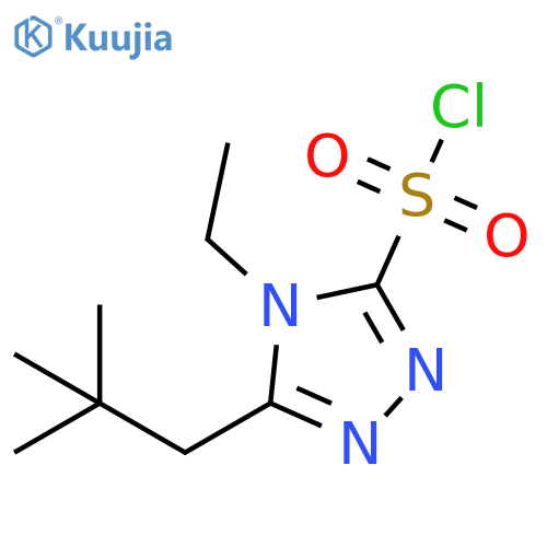 5-(2,2-dimethylpropyl)-4-ethyl-4H-1,2,4-triazole-3-sulfonyl chloride structure