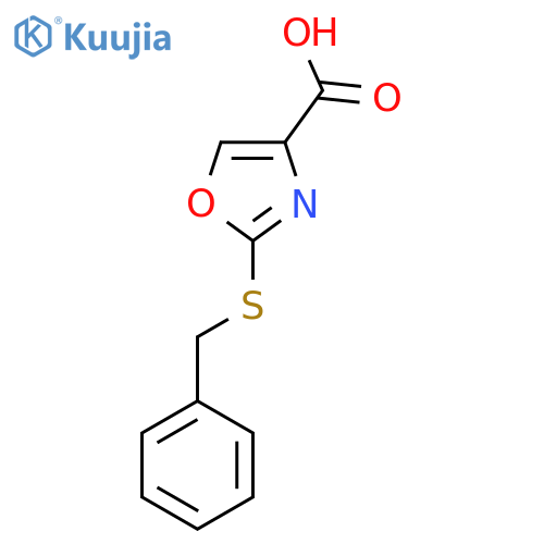 2-(Benzylsulfanyl)-1,3-oxazole-4-carboxylic acid structure