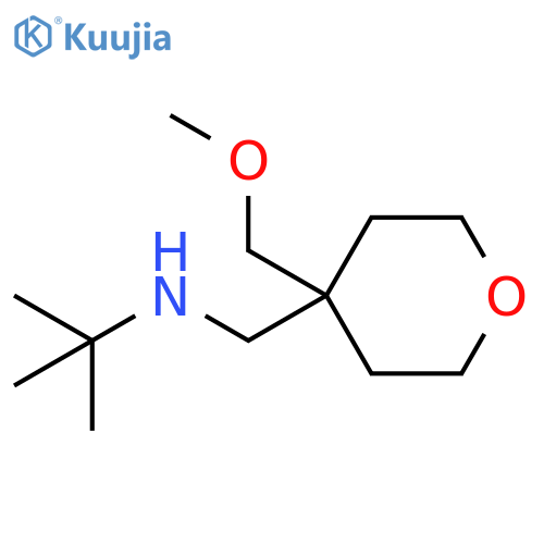 2H-Pyran-4-methanamine, N-(1,1-dimethylethyl)tetrahydro-4-(methoxymethyl)- structure