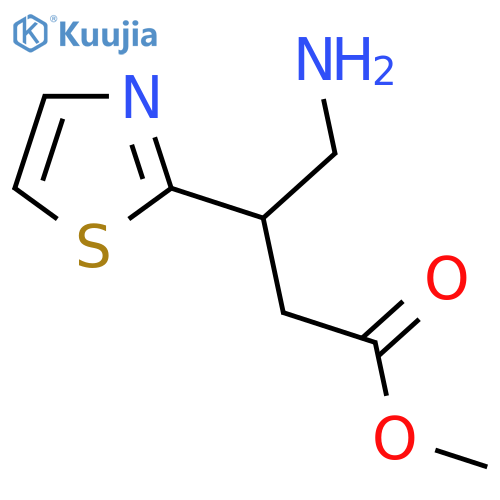 methyl 4-amino-3-(1,3-thiazol-2-yl)butanoate structure