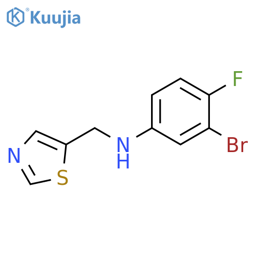 3-bromo-4-fluoro-N-(1,3-thiazol-5-yl)methylaniline structure