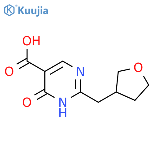 6-Oxo-2-[(oxolan-3-yl)methyl]-1,6-dihydropyrimidine-5-carboxylic acid structure