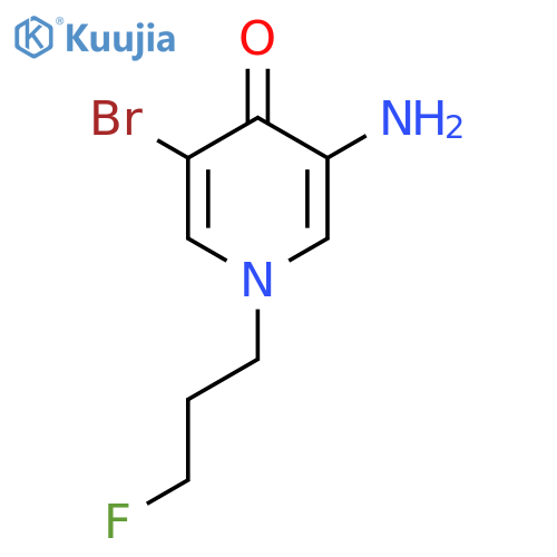 3-Amino-5-bromo-1-(3-fluoropropyl)-1,4-dihydropyridin-4-one structure