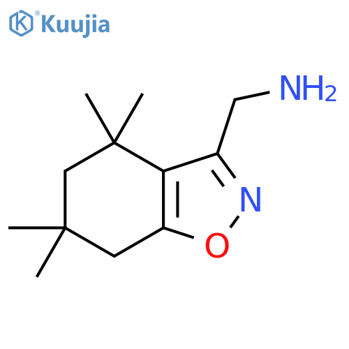 (4,4,6,6-tetramethyl-4,5,6,7-tetrahydro-1,2-benzoxazol-3-yl)methanamine structure