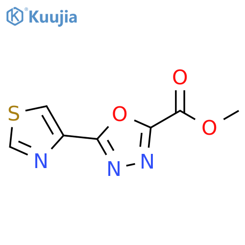 methyl 5-(thiazol-4-yl)-1,3,4-oxadiazole-2-carboxylate structure