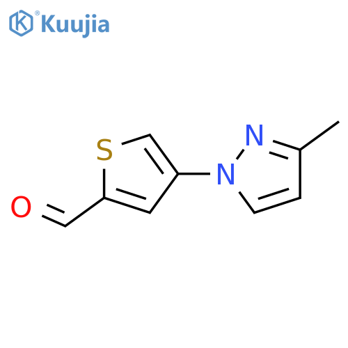 4-(3-Methyl-1h-pyrazol-1-yl)thiophene-2-carbaldehyde structure