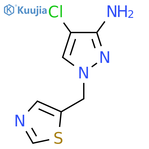 4-chloro-1-(1,3-thiazol-5-yl)methyl-1H-pyrazol-3-amine structure