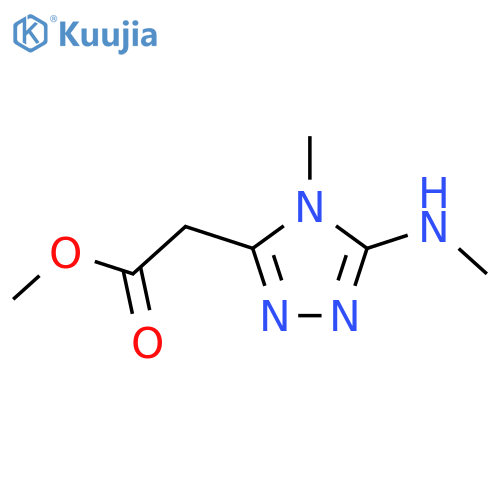 methyl 2-[4-methyl-5-(methylamino)-4H-1,2,4-triazol-3-yl]acetate structure