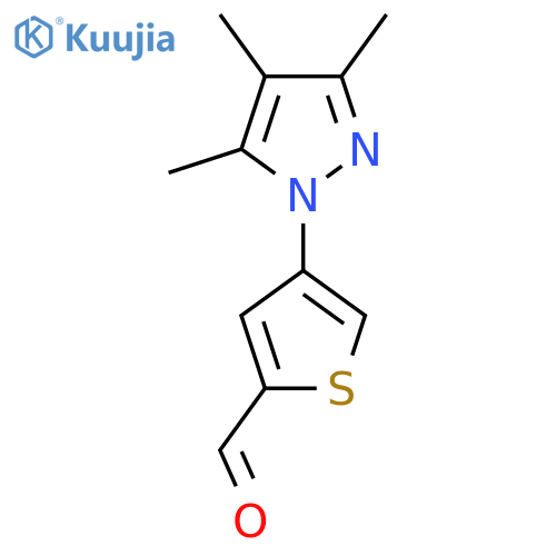 4-(Trimethyl-1h-pyrazol-1-yl)thiophene-2-carbaldehyde structure